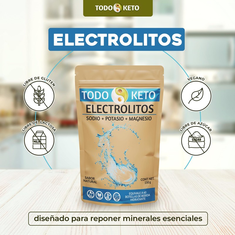 Electrolitos Keto en Polvo sin Azúcar (Natural)