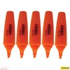 DOLLAR NeoGrip Highlighter Pens, ORANGE, Pack of 5, Chisel Tip