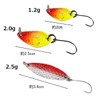 KAIRI Micro Spoons 1.2g 2g 2.5g 12pcs Set Barbares Hook
