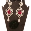 Touchstone Indian Bollywood Glamorous Handcrafted contemporary Designer Jewelry long Chandelier