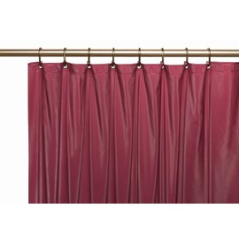 Venice Collections Elegant Heavy Duty Vinyl Shower Curtain Liner with 12 Metal Grommets Burgundy