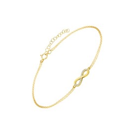 Time RoaD HIN00259/19 Gold Infinity Bracelet 19 cm Women's 19 Gold Without Gemstone, Gold, Without gemstones