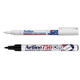 Artline Black Laundry Marker and White Fabric Marker (Twin Pack)