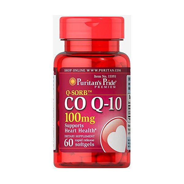 Puritans Pride Q-sorb Coq10 100 mg 60 cápsulas blandas 1 botella
