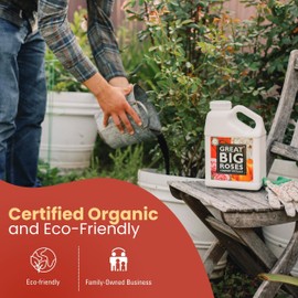 Great Big Roses – Soil and Rose Fertilizer Booster to Grow The Best Roses and Flowers; Rose Food Compost Extract for Rose Bush, 1 Gallon Concentrate (Makes 32 Gallons)