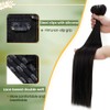 RUNATURE Extensiones de Cabello Humano con Clip 10 Pulgadas 80g