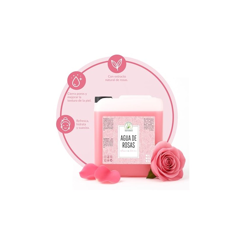 Productos Mart México Agua De Rosas Tónico Facial (5 Litros)