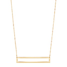 Welry Rectangular Bars Pendant Necklace in 14K Yellow Gold, 18"