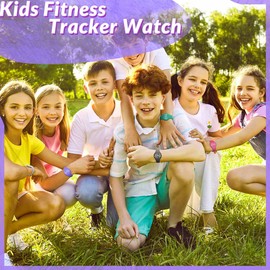 Konewos Kids Led Fitness Tracker Watch for Boys Girls, No App, Digital Sport Wristwatch, Waterproof, with Pedometer Alarm Clock, for Teens Children Students Ages 5-16 (Purple)