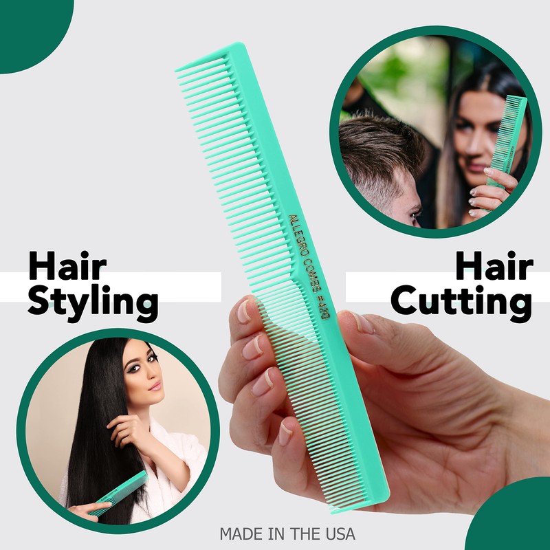 Allegro Combs #420 - Barber & Beard Comb Set for