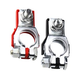 RGOAANC 2Pcs Battery Terminals for Nissan, Battery Terminal Connectors, Positive and Negative Auto Battery Cable Terminal, 243407F000 243407F001 Top Post Batteries Connectors with Plastic Bottoms