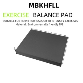 MBKHFLL Exercise Balance Pad，Balance Foam Mat for Physical Therapy Equipment & Strength Stability Training, Slip Resistant Foam Mat for Yoga, Pilates, Meditation，Gardening knee pads (black)