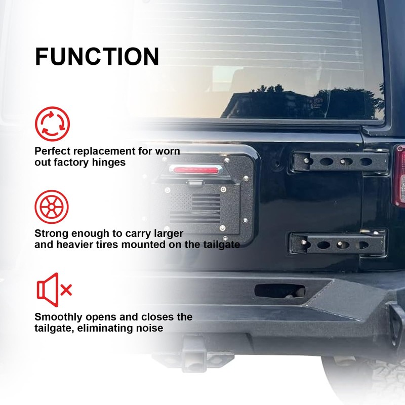 ETL INDUSTRIES Tailgate Hinge Set Steel Reinforced Heavy Duty Rear