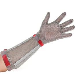 AWIORETON 15CM Cut Resistant Stainless Steel Metal Mesh Chainmail Glove Butcher Glove(Small (Pack of 1))