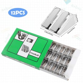 Pack of 12 Metal 2 Hole Pencil Sharpeners Made of Magnesium Double Blade Pencil Sharpener Handheld Metal Pencil Sharpener for Family School Office
