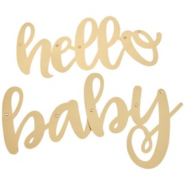 Unique 73527 Gold Baby Shower Hello Foil Letter Banner 1 Pc