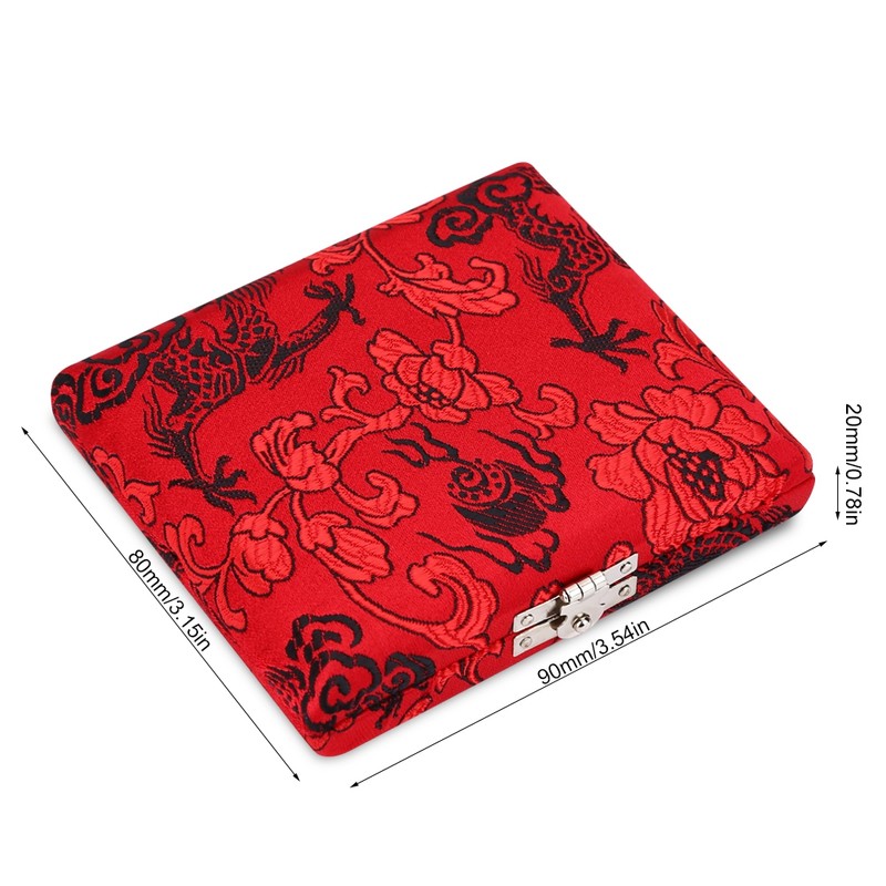 Wooden Silk Cloth Cover Reed Case Holder Storage Box for
