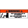 Wrapped In Ink Warning Stickers Keep Out of Tool Box Drawers Mechanics Funny Decals 2 PACK 62
