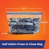 Hefty Press to Close Plastic Freezer Bags, Half Gallon Size,
