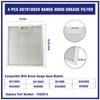 4 Pcs S97018029 Range Hood Grease Filter Replacement Compatible with