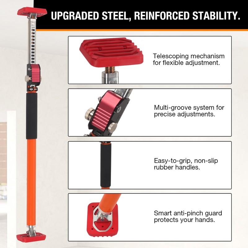2-Pack Cabinet Jacks & Adjustable Support Poles - 3rd Hand