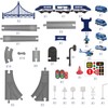 LZDMY Electric Car Racing Track Railway Children (72 Pieces)