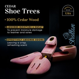 Stratton Cedar Shoe Tree - Shoe Trees for Men & Women, Sneakers, Widener & Shaper | GROWN IN USA (Small (Fits Shoe Sizes 7-8.5), 3 PACK)
