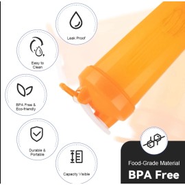 TW Nutrition 28 Oz Protein Shaker Bottle Shaker Cup Clear White BPA Free No Leak