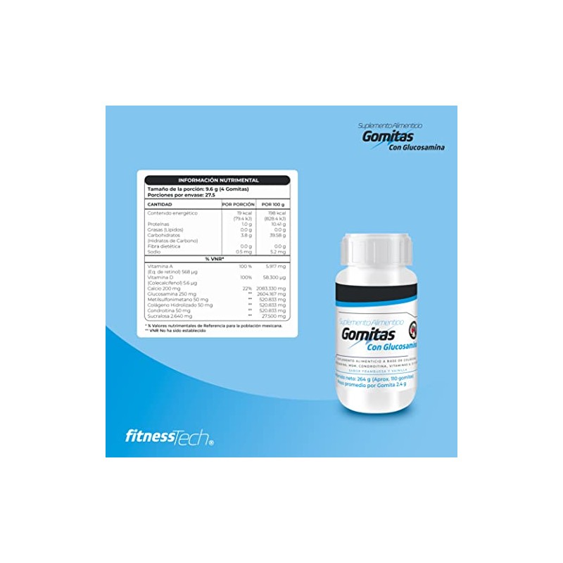Gomitas Glucosamina 110 pzas + Omega 3,6,9 90 Capsulas