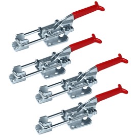 EXLECO 4 x Large Toggle Lock Metal Toggle Lever Tensioner, Box Closure, 30 mm, Adjustable Snap Latch, 900 kg Clamping Force, Cap Lock, Lever Closure, Quick Release for Cupboard, Door, Boxes