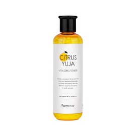 Farmstay Citrus Yuja Vitalizing Toner – Vitamin C Facial Toner for Dry & Sensitive Skin, Dark Spot Correcting, Moisturizing & pH-Balancing, Smoothing, Korean Skin Care, for Women & Men, 9.46 fl. oz.
