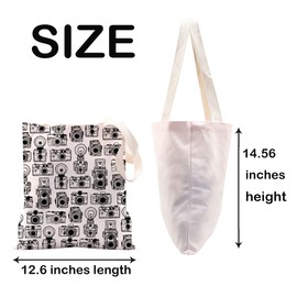 JXGZSO Camera Tote Bag Photography Camera Accessories Shopping Bag Photographer Gift Videographer Gift Photo Lovers Gift (Camera Tote CA)