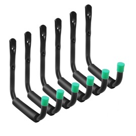 Daanxw Heavy Duty Garage Storage Hooks,Garden Storage Hooks, Universal Wall Mounted Hooks, Utility Hooks,Muti-Function Hooks, for Hanging Chair, Ladders, Hose, Tools etc (6PC Big Hook)