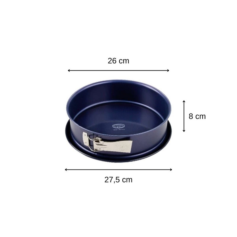 Dr.Oetker Springform Back-Liebe with Enamel-Server-Plate Ø26 cm in Black, 26