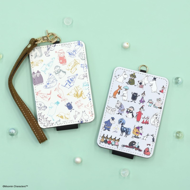 Gourmandies Moomin All Stars IC Card Case, Line Art MMN-265B