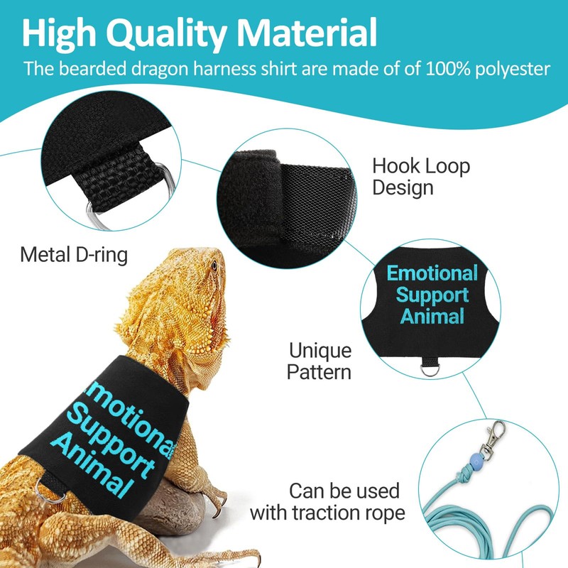 Bearded Dragon Lizards Clothes with Leash Set - Cute Lizard