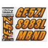 STIFFIE Techtron TT92-SS Sea-Doo Spark Registration Numbers Decals ORANGE CR