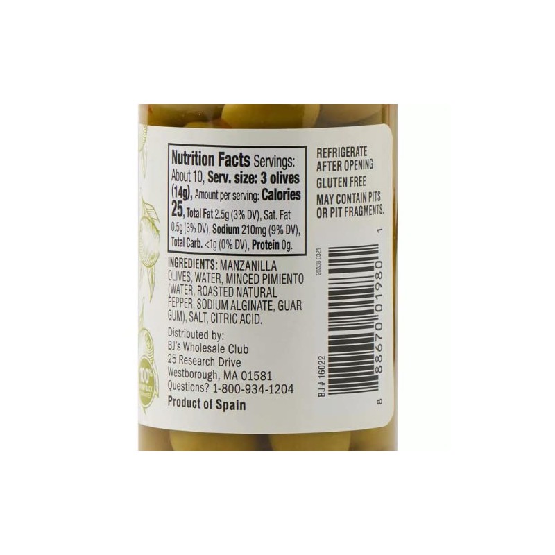 Wellsley Farms Minced Pimiento Stuffed Manzanilla Olives (6 Pack)