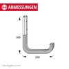 Gedotec Wall Mount – Wall Hooks for Screwing Steel Galvanised