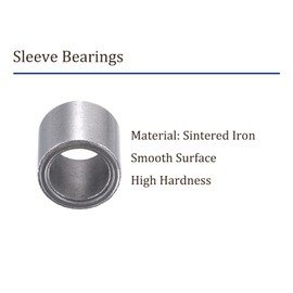 Kozelo 6pcs Sleeve Bearings - [8x14x12.5mm] Sintered Iron Self-Lubricating Bushings for Electrical Equipment, Machine Tools