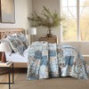 ENASAL Cotton Bedspread Quilt Bedding Sets Reversible Coverlet Comforters Blue