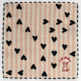 Cath Kidston 001360-0004-02 Caskidson Towel Handkerchief, Queen Embroidery (Beige), Women's, Hand Towel, Approx. 9.8 inches (25 cm)