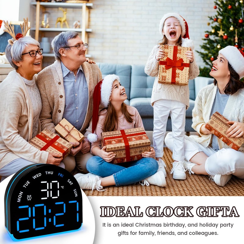 Digital Alarm Clock, Small Semicircle Shaped Led Alarm Clock, Night