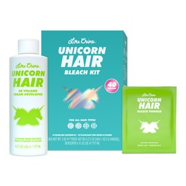 Lime Crime Unicorn Hair Bleach Kit - Includes 40 Volume Cream Developer & Bleach Powder - Lightener for Dark Hair - Bleaching Powder Lightening Kit