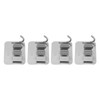 4Pcs Silver Mop Broom Holder with Hook Wall Mounted 304