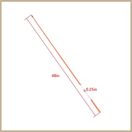 mitoharet 20-Pack 48Inch Driveway Markers Snow Stakes 5/16 Inch Diameter Orange Reflective Markers Fiberglass Poles with Reflective Tape for Easy Visibility at Night