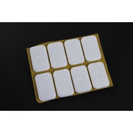 8 Stück Filzgleiter Stuhlbeingleiter Stuhlgleiter Möbelgleiter Bodenschutz selbstklebend aus Filz, weiss 22 x 36mm für glatte Böden im Innenbereich geeignet