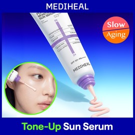 MEDIHEAL PDRN Moisture Sun Serum Smooth & Tone-Up 50g #Pink - MEDIHEAL PDRN Moisture Sun Serum Smooth & Tone-Up 50g #Pink