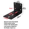 10 Pcs 4" Black Steel L Right Angle Bracket, Corner