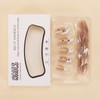 24Pcs White French Tips Press on Nails Medium Almond Fake